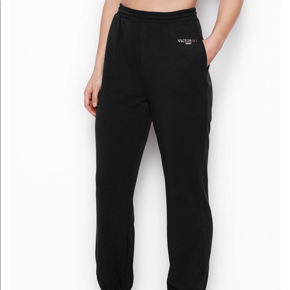 VICTORIAS SECRET BLACK FLEECE SWEATSUIT XS - Picture 5 of 16